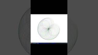 Spirograph vertical #codingart #python #turtlegraphics