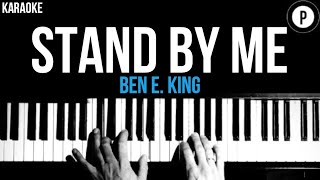 Ben E. King - Stand By Me Karaoke SLOWER Acoustic Piano Instrumental Cover Lyrics