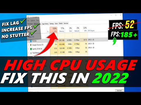 How to Fix 100% CPU Usage | Fix High CPU Usage & Boost FPS in 2022