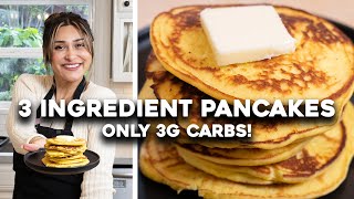 FLUFFY LOW CARB PANCAKES I 3G NET CARBS
