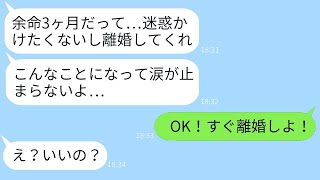 妻に離婚を迫るために重病のふりをする夫「余命3ヶ月だから別れよう…」→ 離婚が決まって嬉しそうな夫に驚きの真実を告げた結果www