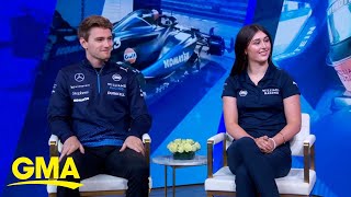 Logan Sargeant and Lia Block talk Miami Grand Prix
