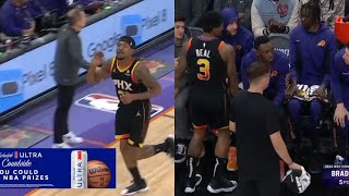 BRADLEY BEAL PUSHES AWAY FRANK VOGEL'S HAND & IGNORES HIM! FURIOUS ON BENCH!