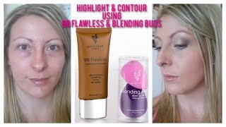 Highlight and Contour Using BB Flawless and Blending Buds from Younique