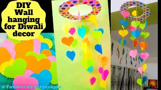 DIY Wall hanging paper craft ideas | Paper wind chime | Home decorating idea for Birthday party