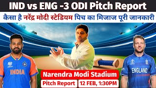 India vs England: Narendra Modi Stadium Stadium Pitch Report |  IND vs ENG 3rd ODI Pitch Report