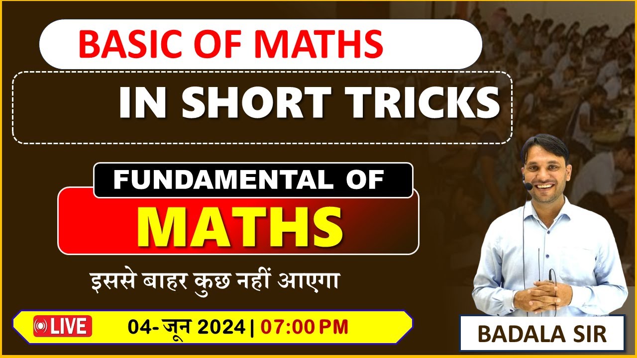 Basic Of Maths Fundamental Concepts Of Maths Live Maths Class Youtube