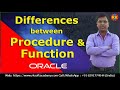 Differences between Procedure and Function | Procedure Function Difference | oracle tutorial