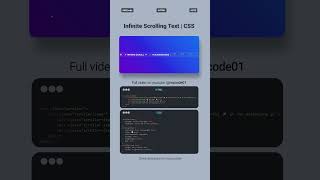 ๐จโจ Infinite Scrolling Text & Logo Animation | MZCODE01 | Responsive #webdesign #css #shorts #csstips