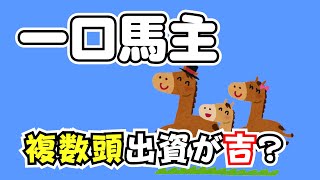 【一口馬主】複数頭出資で楽しみたい。可能なら利益もあきらめたくないけど・・・