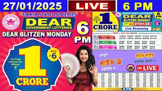 [LIVE] Lottery 6:00 PM Dear Sikkim state lottery live draw result 27.01.2025 | Lottery live