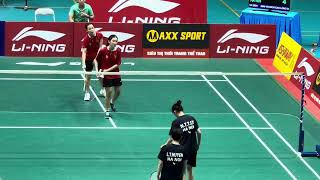 Thuỳ Linh đánh đôi nữ cực hay tại giải vô địch cầu lông đồng đội quốc gia2024 khi đối đầu với Hà Nội