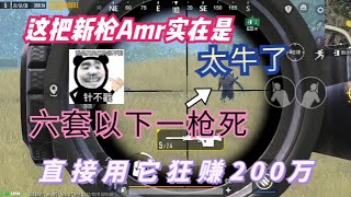 新枪AMR实在是太牛了。改进品质，六套以下一枪一个小朋友