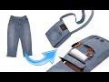 Cara menjahit tas bahu dari jeans lama - tutorial mendetail!