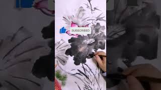 中国画教学_荷花露珠的画法_How to draw lotus dewdrops