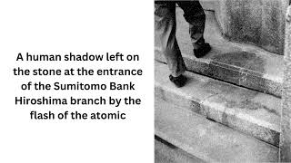 Why did the atomic bomb dropped on Hiroshima leave shadows of people etched on sidewalks?