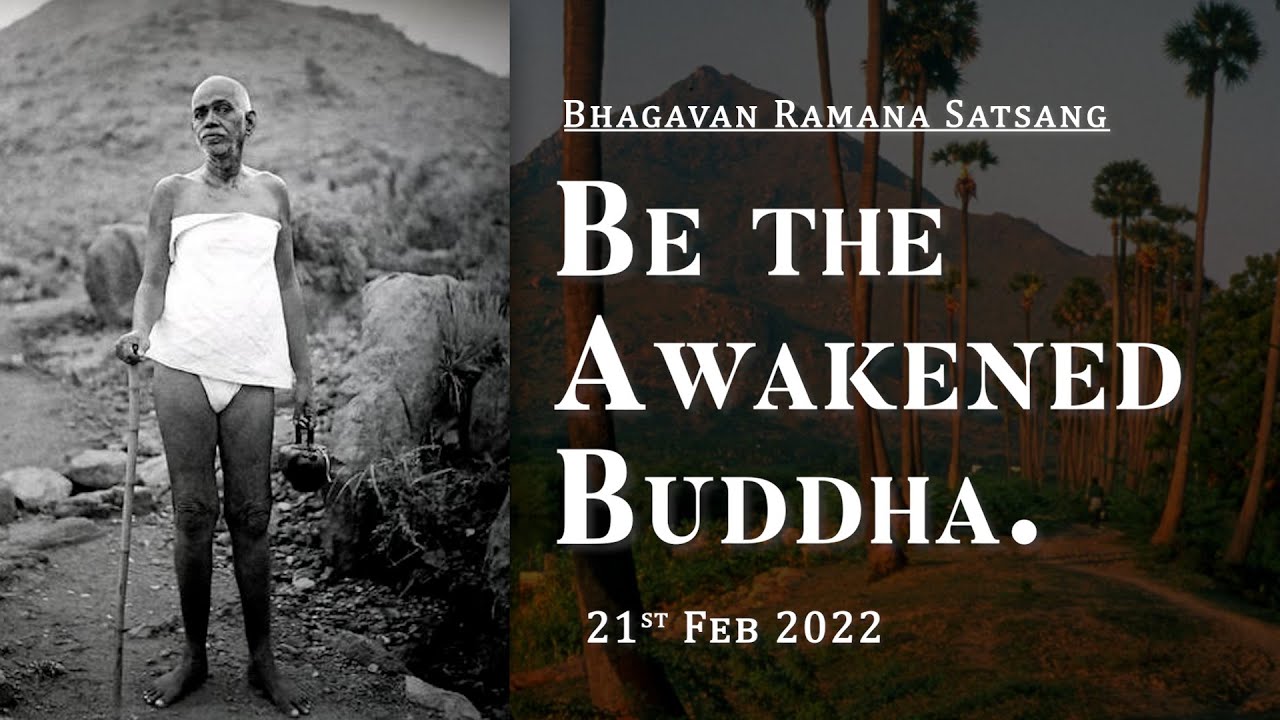 355. Bhagavan Ramana Satsang - Be The Awakened Buddha.(Advatic ...