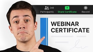 How to Generate a Certificate for Webinar!