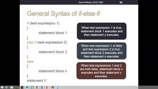 Selection Statement Lecture Notes, Part 4 - if else