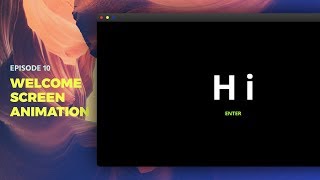 Welcome Screen CSS3 Text Animation | HTML CSS JQUERY