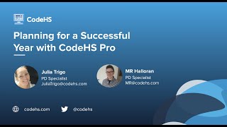 CodeHS Webinar: Planning for a Successful Year with CodeHS Pro