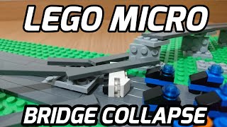 LEGO Micro Police Chase Part 12 - Train Bridge Collapse!
