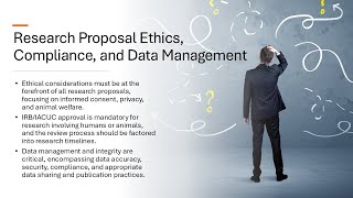 Research Proposal Ethics, Compliance, and Data Management