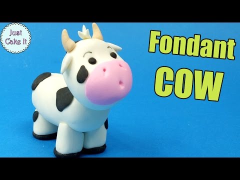 How to make Fondant COW cake topper tutorial How to make Fondant COW cake topper tutorial