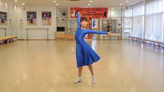 チャチャチャ 子供ダンス１０歳  ジュブナイル 社交ダンス EJBDF オンラインダンス競技会１次　ballroom dance latin  kids dance レオン・エリ.ダンススクール 沖縄