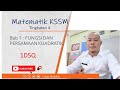 Matematik KSSM Tingkatan 4 : Bab 1 Fungsi dan Persamaan Kuadratik