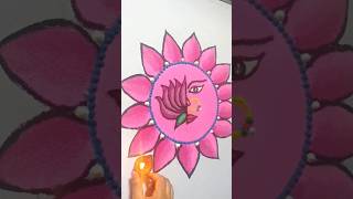 Navratri rangoli | navratri pink colour rangoli designs