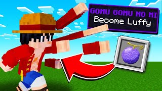 Becoming LUFFY in HARDCORE Minecraft