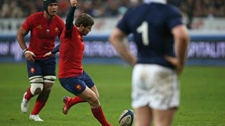 Camille Lopez kicks his second penalty, France v Scotland, 07th Feb 2015