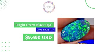 Incredibly Bright Green Black Opal 4.84 ct #shorts #gems #opaljewelry