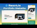 Build a React Portfolio with TailwindCSS Tutorial | Beginner Friendly