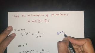 Z Transforms of sin(3n+5) & cos(nπ/2+π/4) || Mathematics Tutor