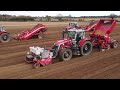 4kᵁᴴᴰ march 2024 planting potatoes u0026 spreading manure new holland massey ferguson valtra grimme jd