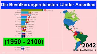 Die Bevölkerungsreichsten Länder Amerikas (1950 - 2100) Bevölkerung Zukunft