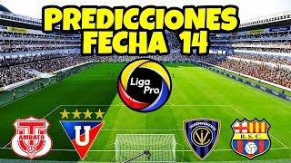PREDICCIÓN DE LA FECHA 14 DE LA LIGA PRO 2020 / Barcelona e Independiente Van tras el Liderato