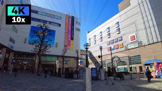 4K 神奈川 本厚木駅周辺の繁華街を倍速散歩 | Hon- Atsugi | 2025年2月 | 東京倍速散歩 10倍速