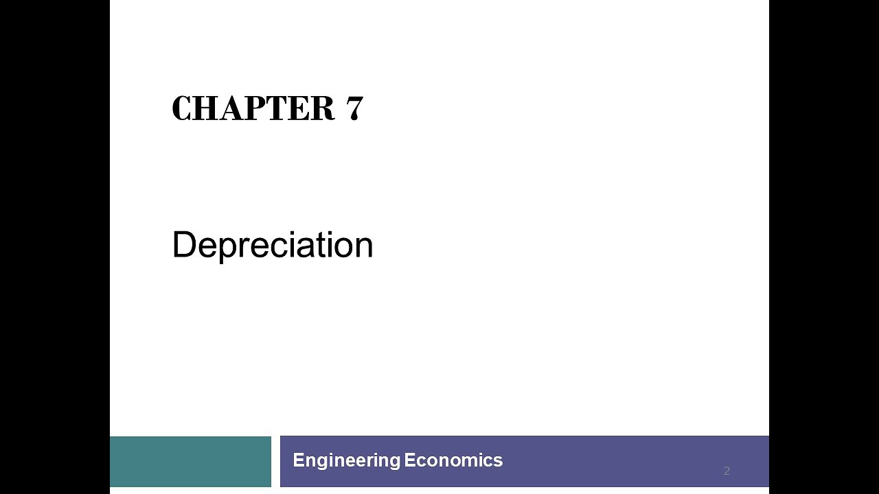 042 - Engineering Economy Chapter 7 Depreciation - YouTube