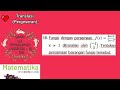 18. Fungsi dengan persamaan  f(x)=  (3x+1)/(2x-2),  x ≠ 1 ditranslasi oleh (■(-1@3))  . Tentukan per