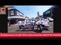 Zimbabweans in South Africa protesting against Mnangagwa.