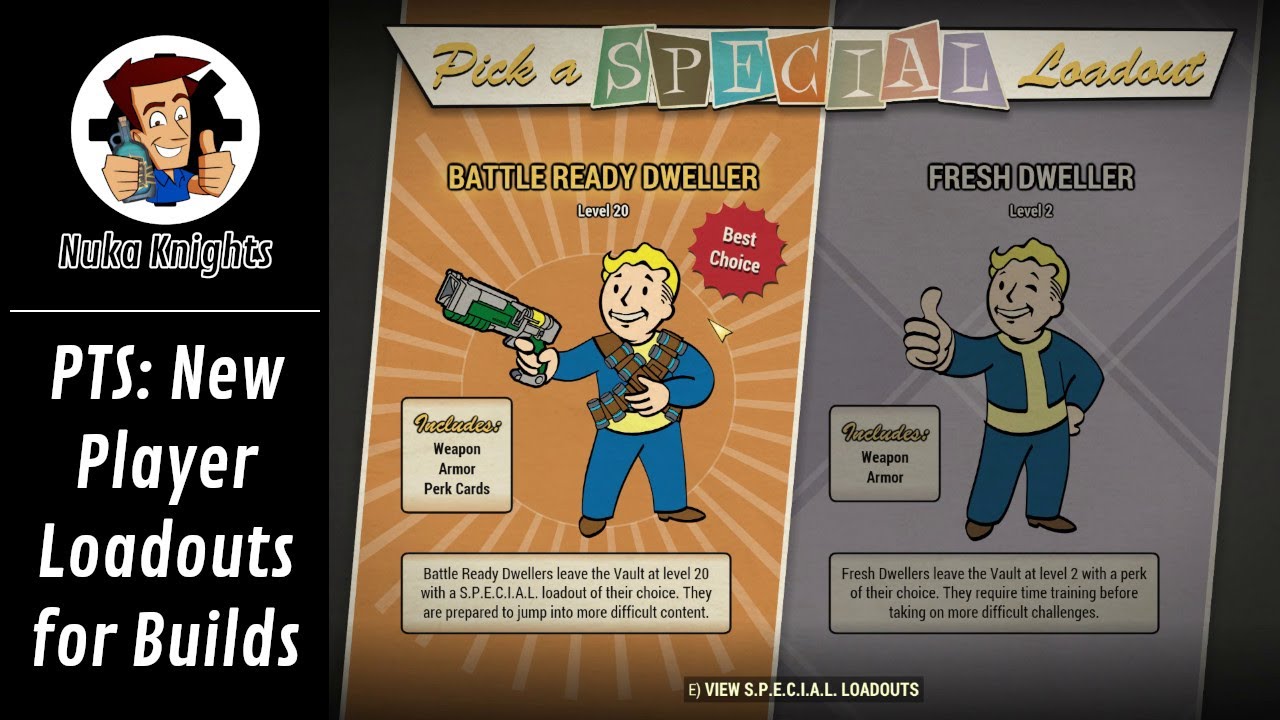 Fallout 76 PTS: New Player Loadouts Are Back On PTS. Players Can Start ...