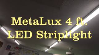 LED Strip Light noise test using National NC-300 Ham receiver Oscilloscope Metalux vrs big box store