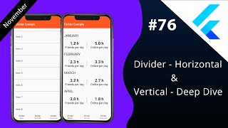 Flutter Tutorial - Divider - Horizontal & Vertical - Deep Dive