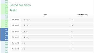 Snakify L7 The number of pairs of equal