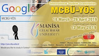 Manisa Celal Bayar University YOS Foreign Student Examination 2019