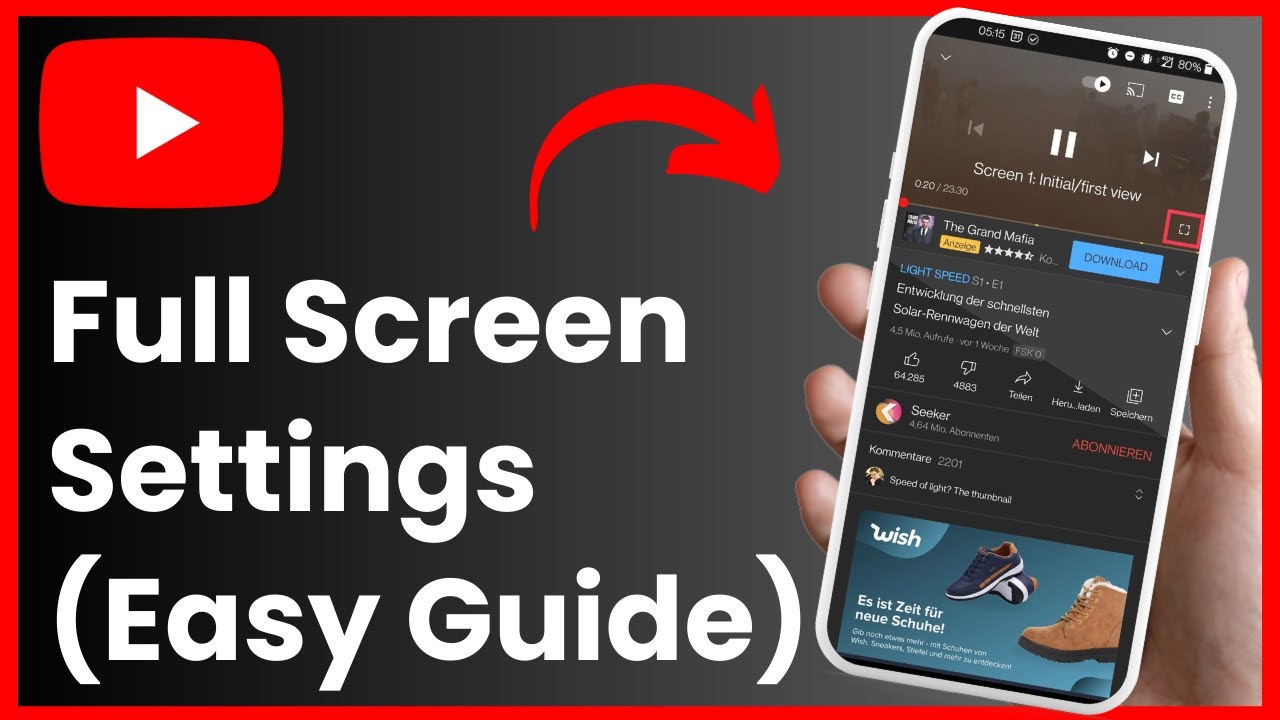 Youtube Full Screen Settings Easy Steps Youtube