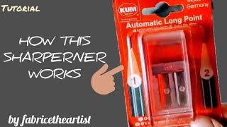 HOW THE KUM AUTOMATIC LONG POINT SHARPERNER WORKS -by fabricetheartist #Sharperner #graphite #pencil